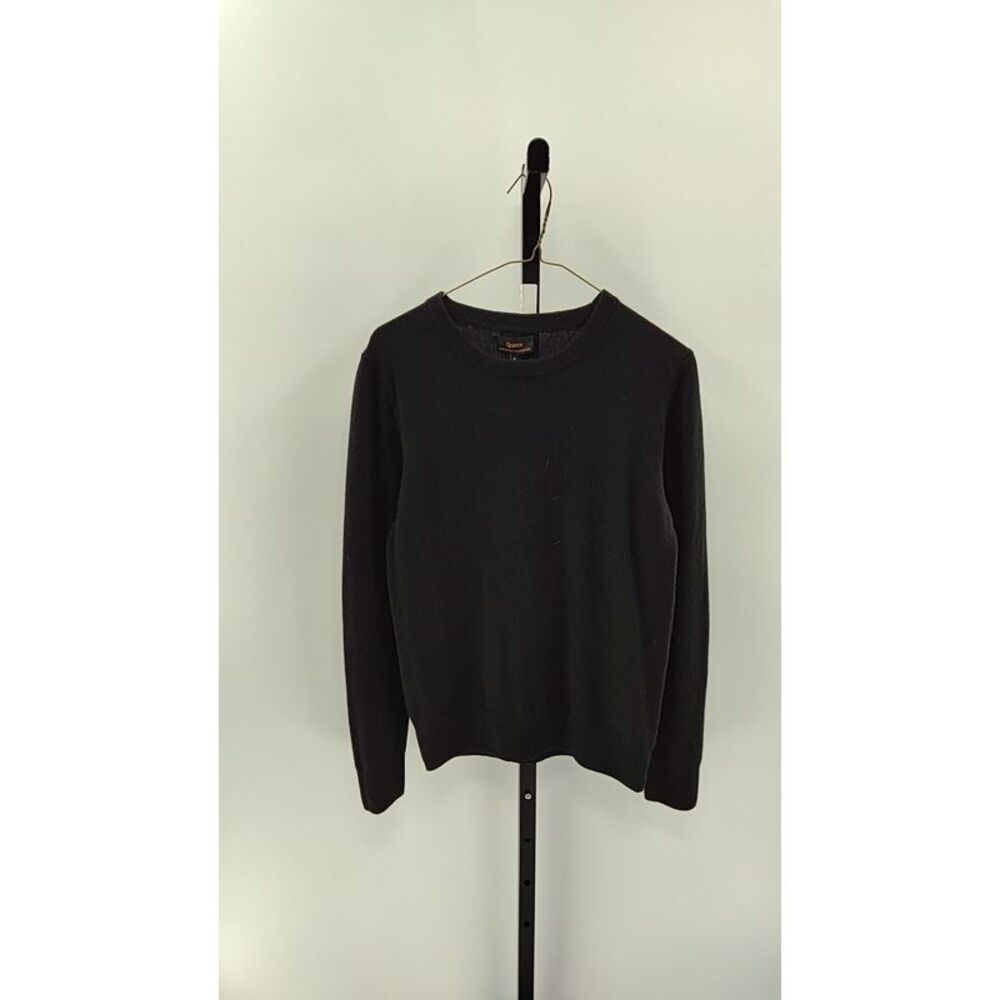 Quince Women Mongolian Cashmere Crewneck Sweater Black S